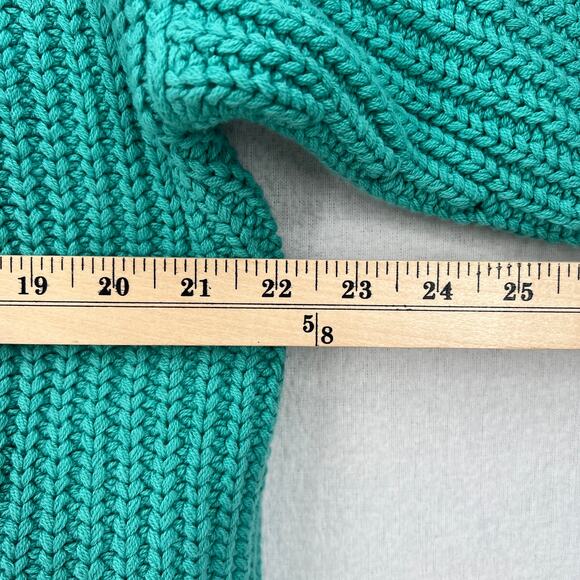 FREE PEOPLE Swim Too Deep Oversized Cardigan Womens S Turquoise Collared Button - Picture 15 of 16